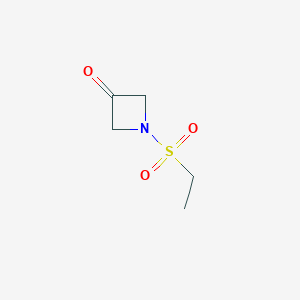 molecular formula C5H9NO3S B8226640 1-(Ethanesulfonyl)azetidin-3-one 