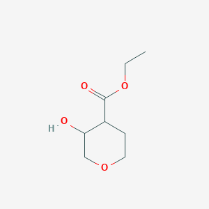 molecular formula C8H14O4 B8226647 Ethyl3-hydroxytetrahydro-2H-pyran-4-carboxylate 