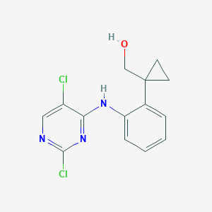 molecular formula C14H13Cl2N3O B8226691 (1-(2-(2,5-Dichloropyrimidin-4-ylamino)phenyl)cyclopropyl)methanol 