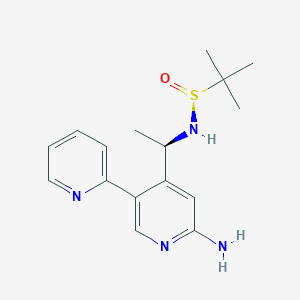 (S)-N-[(1R)-1-(2-amino-5-pyridin-2-ylpyridin-4-yl)ethyl]-2-methylpropane-2-sulfinamide