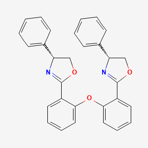 molecular formula C30H24N2O3 B8226719 (4R,4'R)-2,2'-(oxybis(2,1-phenylene))bis(4-phenyl-4,5-dihydrooxazole) 