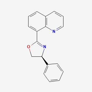 molecular formula C18H14N2O B8226728 (S)-4-Phenyl-2-(quinolin-8-YL)-4,5-dihydrooxazole 