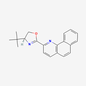 molecular formula C20H20N2O B8226740 (S)-2-(Benzo[h]quinolin-2-yl)-4-(tert-butyl)-4,5-dihydrooxazole 