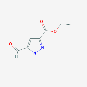 molecular formula C8H10N2O3 B8226750 Ethyl 5-formyl-1-methyl-1H-pyrazole-3-carboxylate CAS No. 221323-54-2
