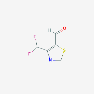 molecular formula C5H3F2NOS B8226758 4-(Difluoromethyl)thiazole-5-carbaldehyde 