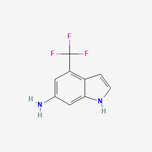 molecular formula C9H7F3N2 B8226760 4-(Trifluoromethyl)-1H-indol-6-amine 