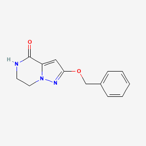 molecular formula C13H13N3O2 B8226770 2-(benzyloxy)-6,7-dihydropyrazolo[1,5-a]pyrazin-4(5H)-one 