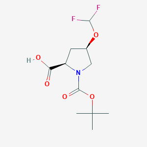 (2R,4R)-1-(tert-Butoxycarbonyl)-4-(difluoromethoxy)pyrrolidine-2-carboxylic acid
