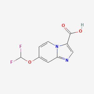 molecular formula C9H6F2N2O3 B8226793 7-(Difluoromethoxy)imidazo[1,2-a]pyridine-3-carboxylic acid 