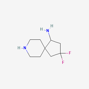 molecular formula C9H16F2N2 B8226801 3,3-Difluoro-8-azaspiro[4.5]decan-1-amine 