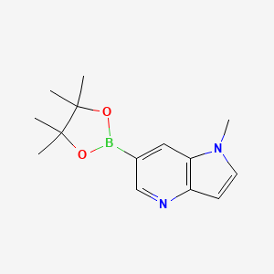 molecular formula C14H19BN2O2 B8226804 1-Methyl-6-(4,4,5,5-tetramethyl-1,3,2-dioxaborolan-2-yl)-1H-pyrrolo[3,2-b]pyridine 