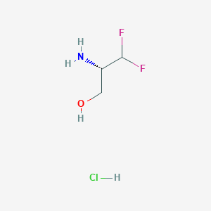 molecular formula C3H8ClF2NO B8226809 (S)-2-Amino-3,3-difluoropropan-1-OL hcl 
