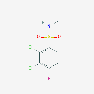 molecular formula C7H6Cl2FNO2S B8226908 2,3-dichloro-4-fluoro-N-methylbenzenesulfonamide 
