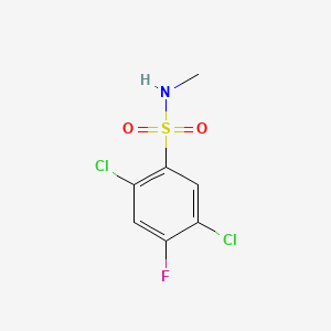 molecular formula C7H6Cl2FNO2S B8226914 2,5-dichloro-4-fluoro-N-methylbenzenesulfonamide 