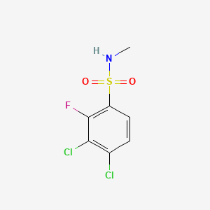 molecular formula C7H6Cl2FNO2S B8226917 3,4-dichloro-2-fluoro-N-methylbenzenesulfonamide 