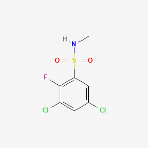 molecular formula C7H6Cl2FNO2S B8226922 3,5-dichloro-2-fluoro-N-methylbenzenesulfonamide 