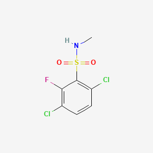 molecular formula C7H6Cl2FNO2S B8226928 3,6-dichloro-2-fluoro-N-methylbenzenesulfonamide 