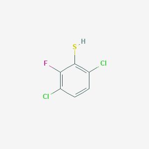 molecular formula C6H3Cl2FS B8226947 3,6-Dichloro-2-fluorobenzenethiol 
