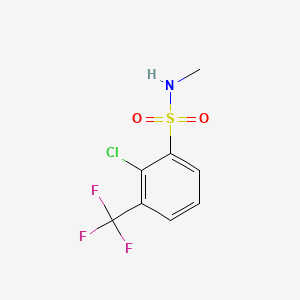 molecular formula C8H7ClF3NO2S B8226963 2-chloro-N-methyl-3-(trifluoromethyl)benzenesulfonamide 