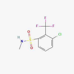 molecular formula C8H7ClF3NO2S B8226968 3-chloro-N-methyl-2-(trifluoromethyl)benzenesulfonamide 