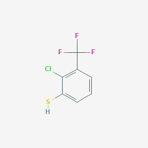 molecular formula C7H4ClF3S B8226972 2-Chloro-3-(trifluoromethyl)benzenethiol 