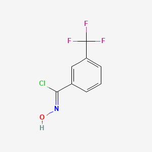 molecular formula C8H5ClF3NO B8226983 Benzenecarboximidoyl chloride, N-hydroxy-3-(trifluoromethyl)- 