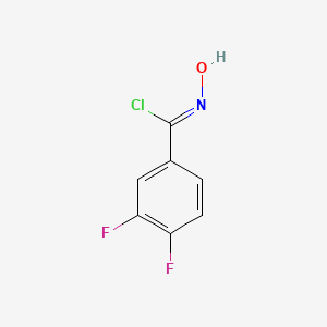 (1Z)-3,4-difluoro-N-hydroxybenzenecarboximidoyl chloride