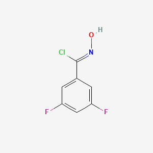 molecular formula C7H4ClF2NO B8227004 (1Z)-3,5-difluoro-N-hydroxybenzenecarboximidoyl chloride 