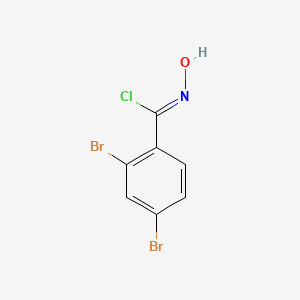 (1Z)-2,4-dibromo-N-hydroxybenzenecarboximidoyl chloride