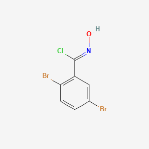 molecular formula C7H4Br2ClNO B8227017 (1Z)-2,5-dibromo-N-hydroxybenzenecarboximidoyl chloride 