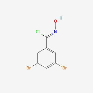 molecular formula C7H4Br2ClNO B8227031 (1Z)-3,5-dibromo-N-hydroxybenzenecarboximidoyl chloride 
