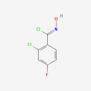 (1Z)-2-chloro-4-fluoro-N-hydroxybenzenecarboximidoyl chloride