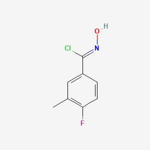 (1Z)-4-fluoro-N-hydroxy-3-methylbenzenecarboximidoyl chloride