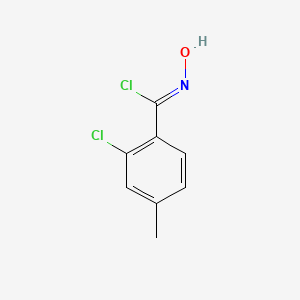 molecular formula C8H7Cl2NO B8227050 (1Z)-2-chloro-N-hydroxy-4-methylbenzenecarboximidoyl chloride 