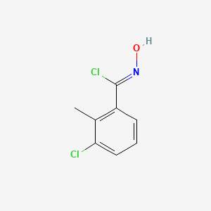 molecular formula C8H7Cl2NO B8227053 (1Z)-3-chloro-N-hydroxy-2-methylbenzenecarboximidoyl chloride 