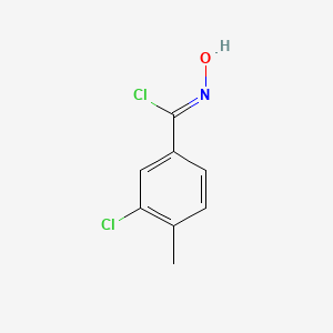 molecular formula C8H7Cl2NO B8227054 (1Z)-3-chloro-N-hydroxy-4-methylbenzenecarboximidoyl chloride 
