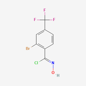(1Z)-2-bromo-N-hydroxy-4-(trifluoromethyl)benzenecarboximidoyl chloride