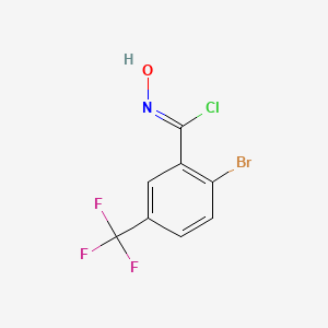 (1Z)-2-bromo-N-hydroxy-5-(trifluoromethyl)benzenecarboximidoyl chloride
