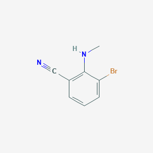 molecular formula C8H7BrN2 B8227069 3-Bromo-2-(methylamino)benzonitrile 