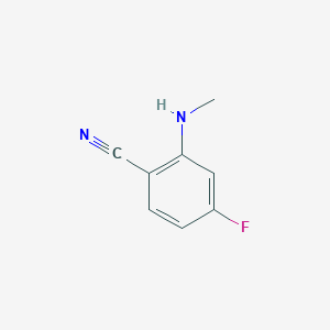 molecular formula C8H7FN2 B8227077 4-Fluoro-2-(methylamino)benzonitrile 