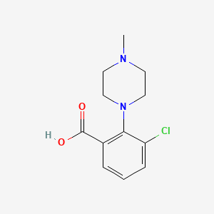molecular formula C12H15ClN2O2 B8227219 3-Chloro-2-(4-methylpiperazin-1-yl)benzoic acid 
