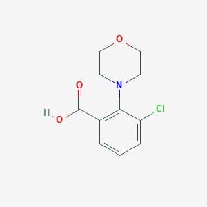 molecular formula C11H12ClNO3 B8227222 3-Chloro-2-morpholin-4-ylbenzoic acid 