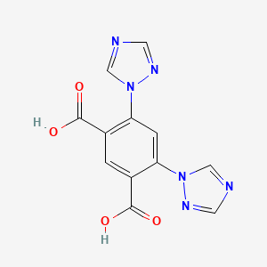 molecular formula C12H8N6O4 B8227324 4,6-Di(1H-1,2,4-triazol-1-yl)isophthalic acid 