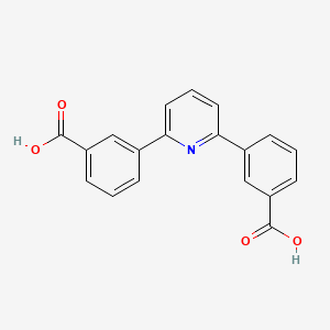 molecular formula C19H13NO4 B8227325 3,3'-(吡啶-2,6-二基)二苯甲酸 