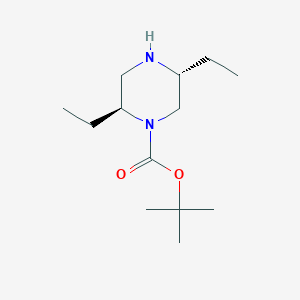 molecular formula C13H26N2O2 B8227342 tert-Butyl (2S,5R)-2,5-diethylpiperazine-1-carboxylate 