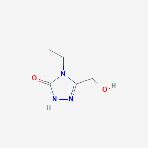 molecular formula C5H9N3O2 B8227394 4-Ethyl-5-(hydroxymethyl)-2,4-dihydro-3H-1,2,4-triazol-3-one 