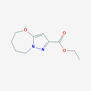 molecular formula C10H14N2O3 B8227402 Ethyl 5,6,7,8-tetrahydropyrazolo[5,1-b][1,3]oxazepine-2-carboxylate 