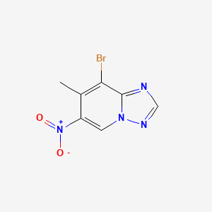 molecular formula C7H5BrN4O2 B8227407 8-Bromo-7-methyl-6-nitro-[1,2,4]triazolo[1,5-a]pyridine 