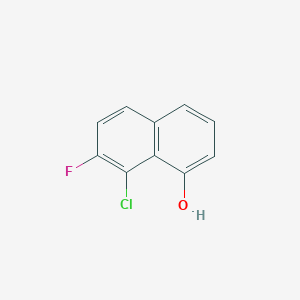 molecular formula C10H6ClFO B8227427 8-Chloro-7-fluoronaphthalen-1-OL 
