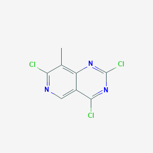 molecular formula C8H4Cl3N3 B8227442 2,4,7-Trichloro-8-methylpyrido[4,3-d]pyrimidine 